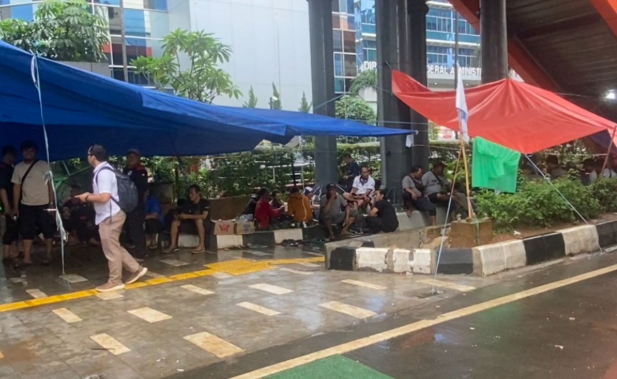 Buruh Mojokerto Gabung Demo Nasional di Jakarta